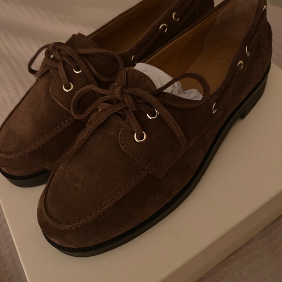 Sezane Brown Suede Caroline Loafers - Picture 2 of 7